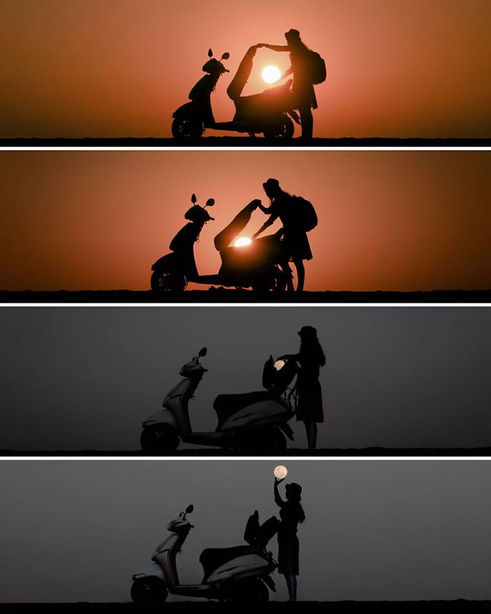 People’s Silhouettes During Sunset By Krutik Thakur