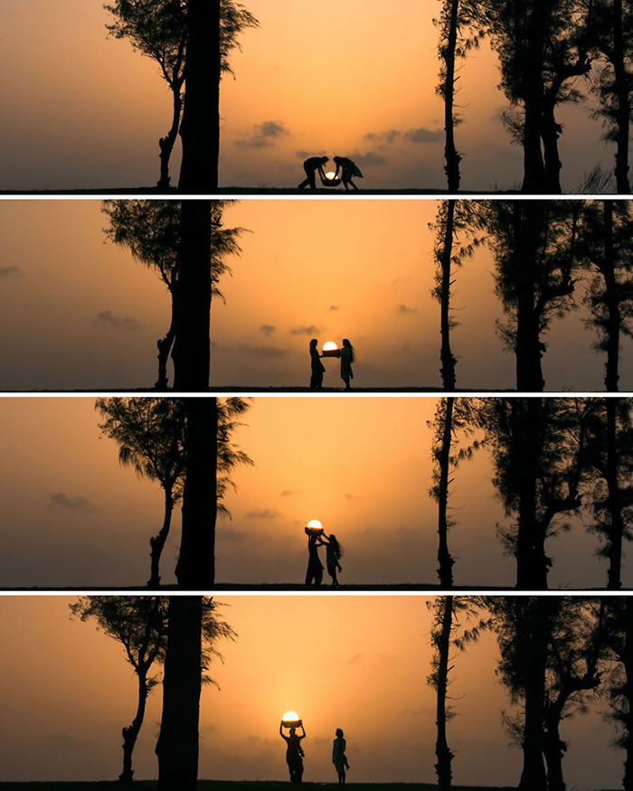 People’s Silhouettes During Sunset By Krutik Thakur