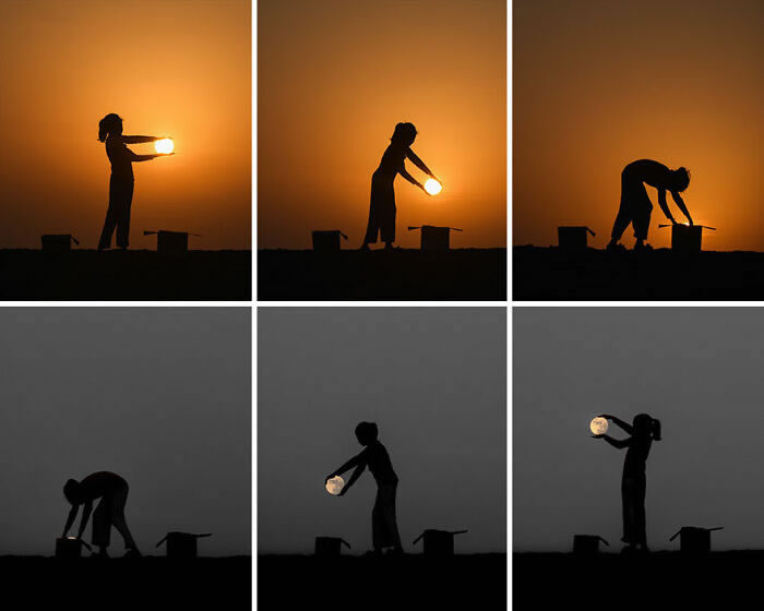 People’s Silhouettes During Sunset By Krutik Thakur