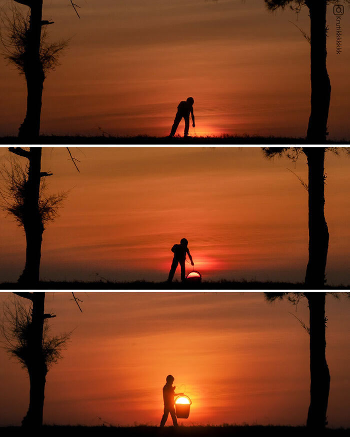 People’s Silhouettes During Sunset By Krutik Thakur