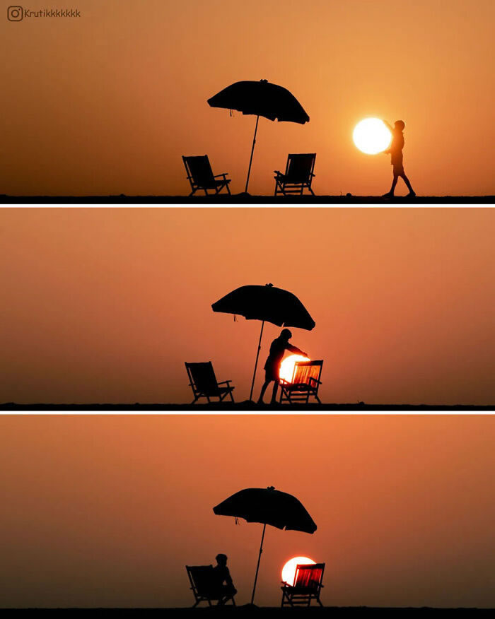 People’s Silhouettes During Sunset By Krutik Thakur