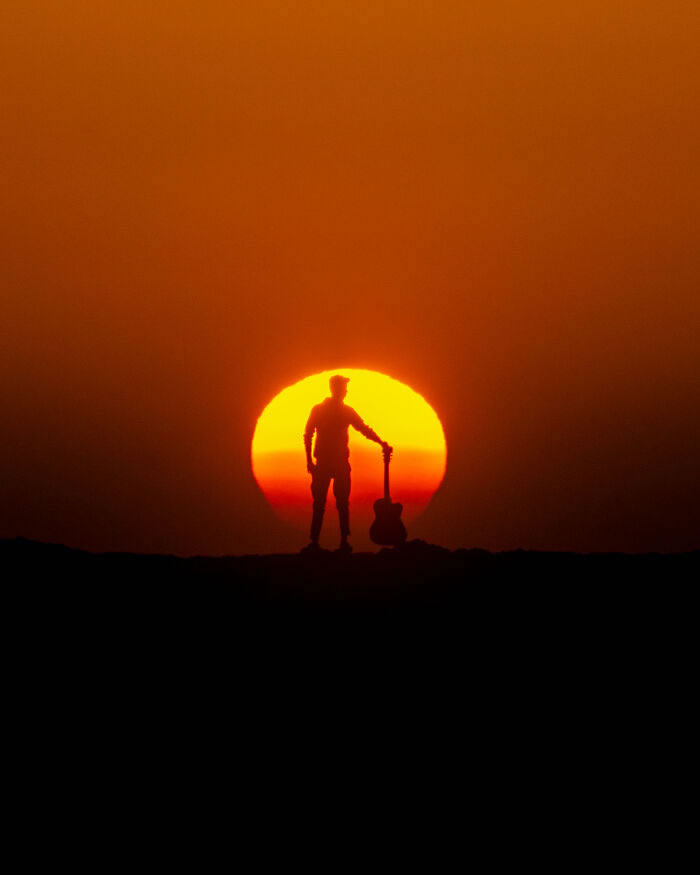 People’s Silhouettes During Sunset By Krutik Thakur