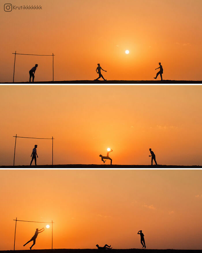 People’s Silhouettes During Sunset By Krutik Thakur