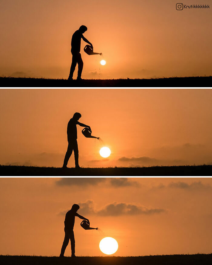 People’s Silhouettes During Sunset By Krutik Thakur