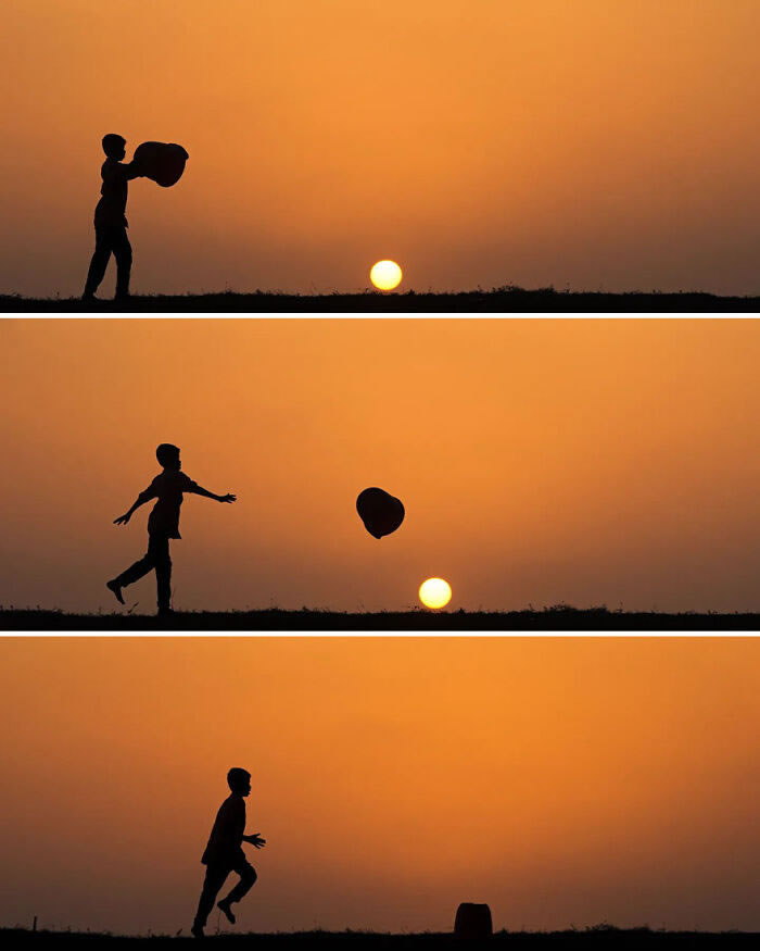 People’s Silhouettes During Sunset By Krutik Thakur