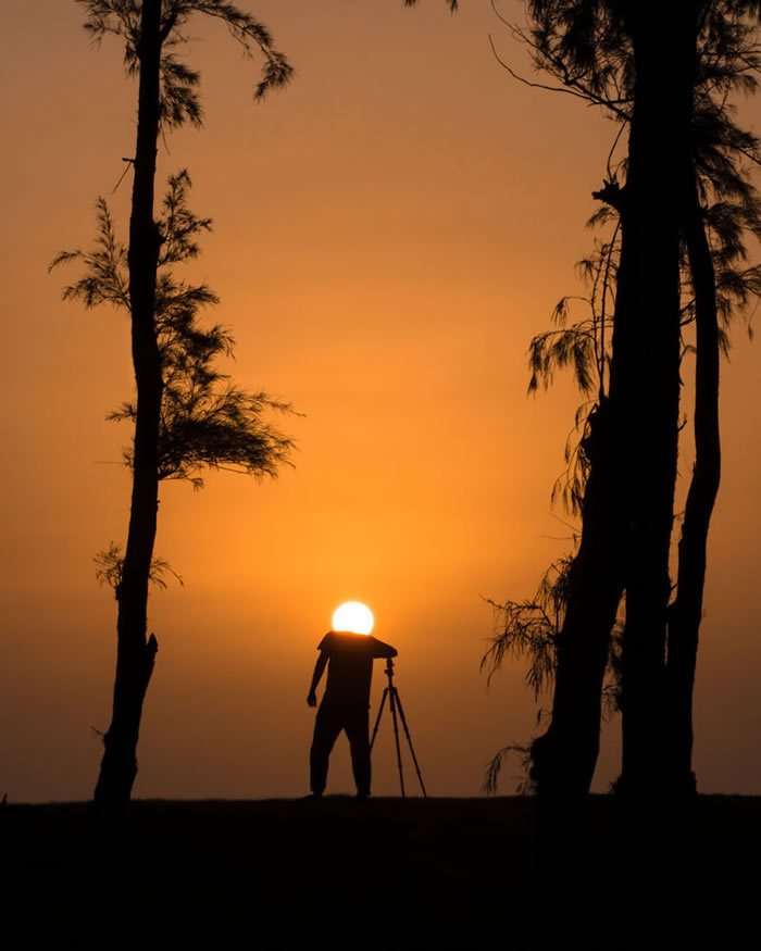 People’s Silhouettes During Sunset By Krutik Thakur