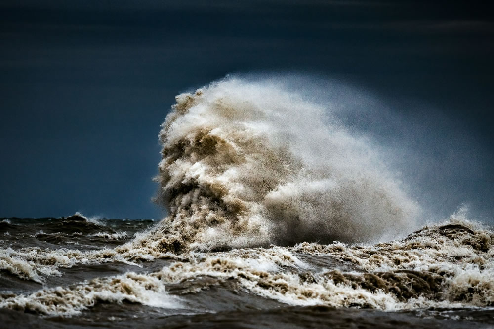 Amazing Waves During Storms On Lake Erie by Trevor Pottelberg