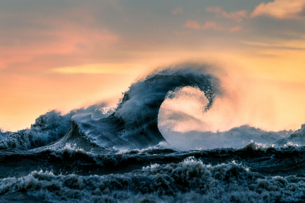 Amazing Waves During Storms On Lake Erie by Trevor Pottelberg