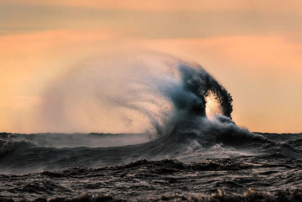 Amazing Waves During Storms On Lake Erie by Trevor Pottelberg