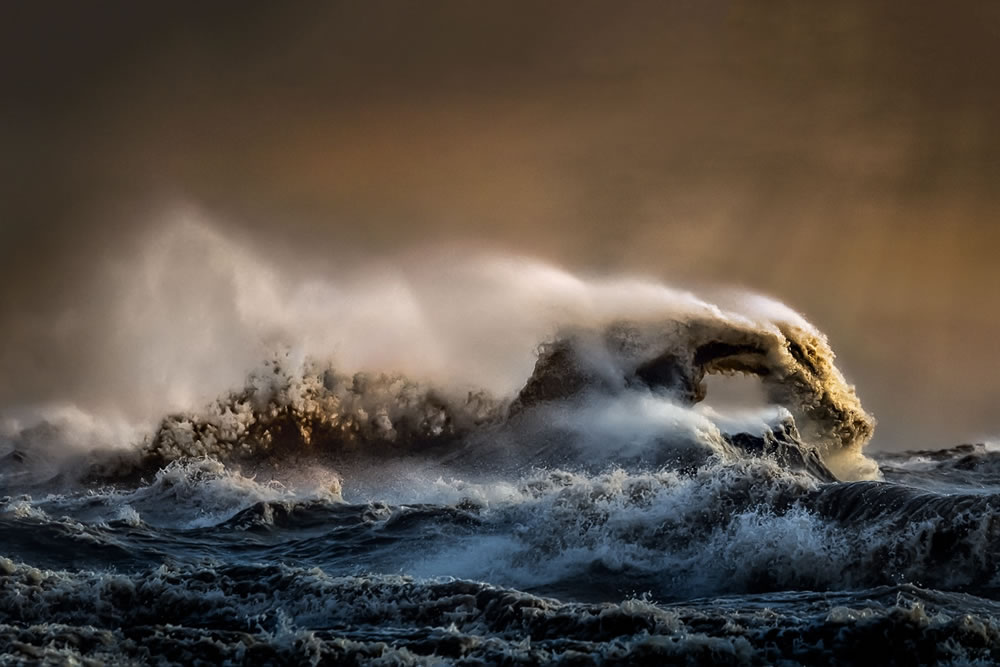 Amazing Waves During Storms On Lake Erie by Trevor Pottelberg