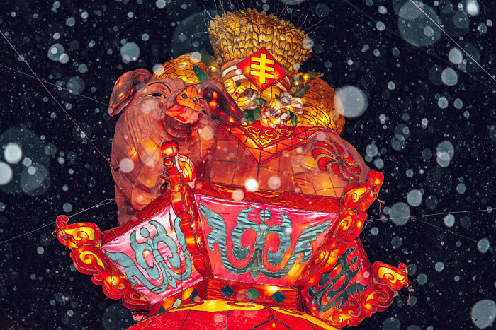 Japan Lantern Festival In The Snow By Yuichi Yokota