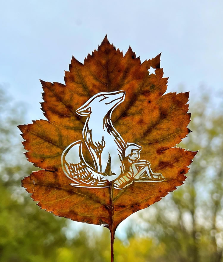 Leaf Cut Art by Kanat Nurtazin