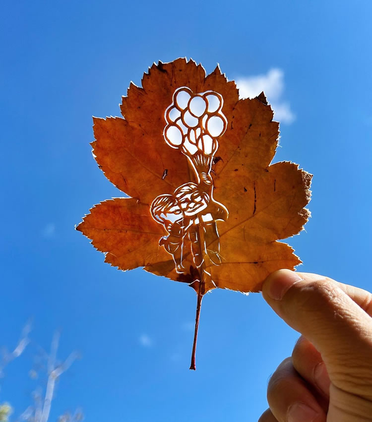 Leaf Cut Art by Kanat Nurtazin