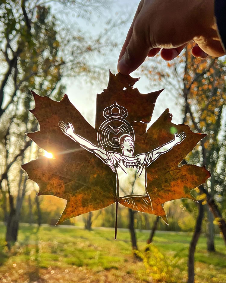 Leaf Cut Art by Kanat Nurtazin