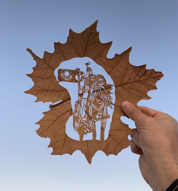 Leaf Cut Art by Kanat Nurtazin