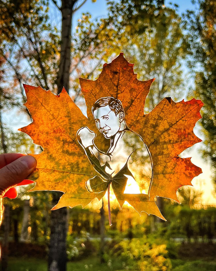 Leaf Cut Art by Kanat Nurtazin