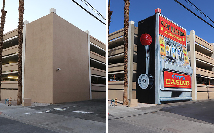 Painting 3D Murals by Leon Keer 