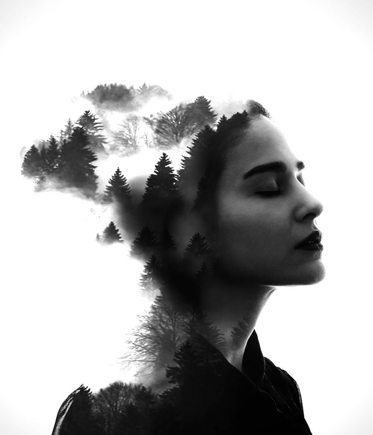 Double Exposure Portraits by Erkin Demir