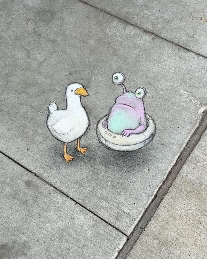 Chalk Street Art by David Zinn