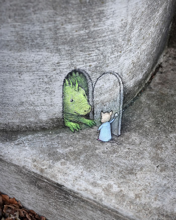 Chalk Street Art by David Zinn