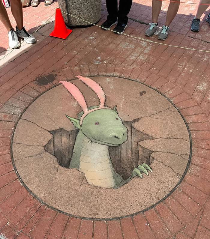 Chalk Street Art by David Zinn