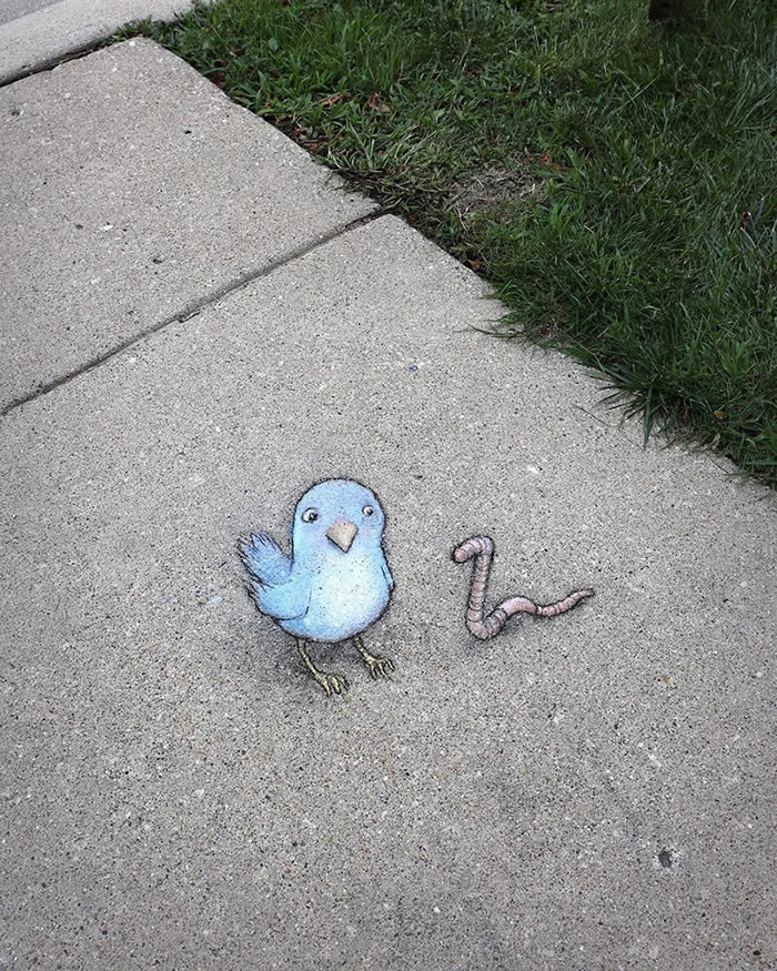 Chalk Street Art by David Zinn