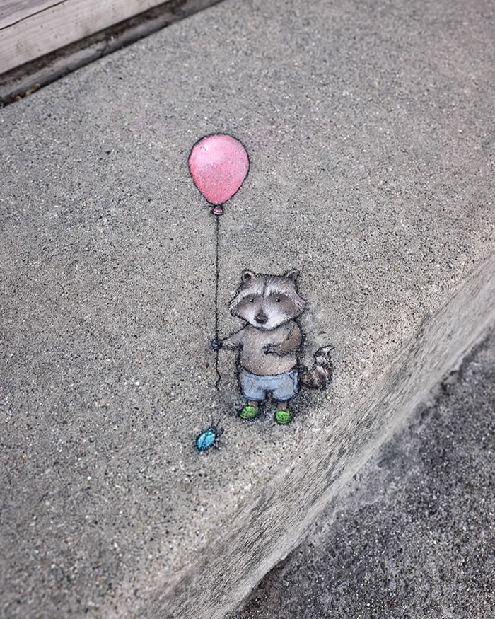 Chalk Street Art by David Zinn