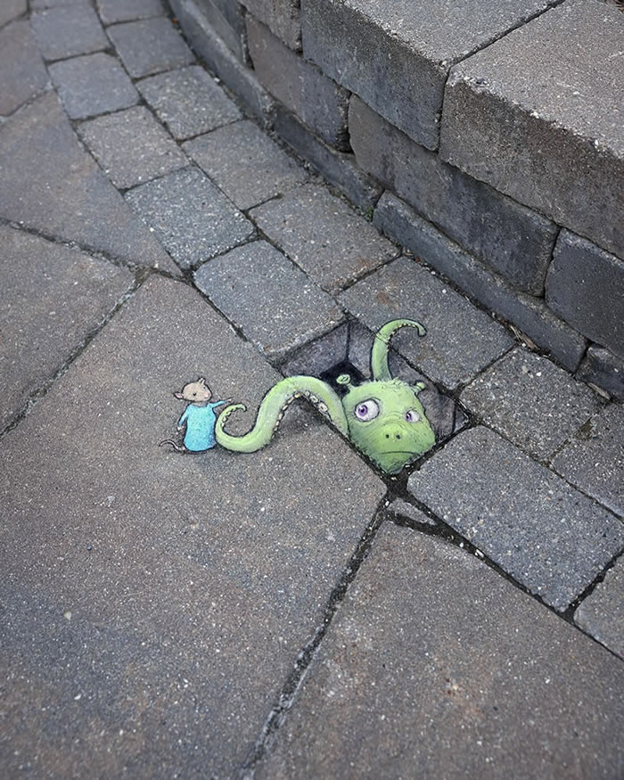 Chalk Street Art by David Zinn