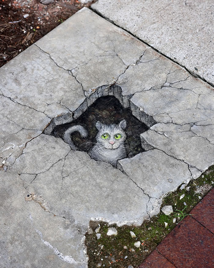 Chalk Street Art by David Zinn