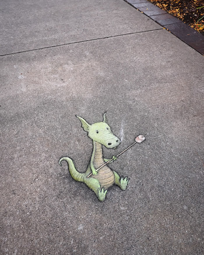 Chalk Street Art by David Zinn