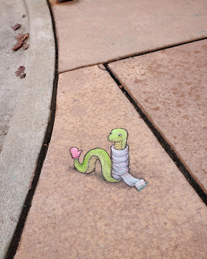 Chalk Street Art by David Zinn