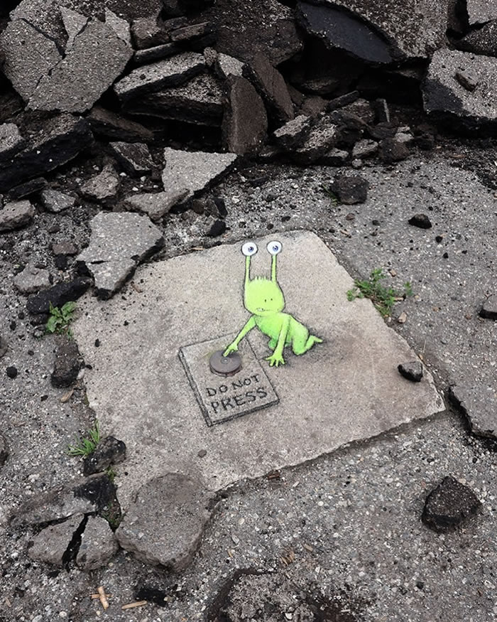 Chalk Street Art by David Zinn