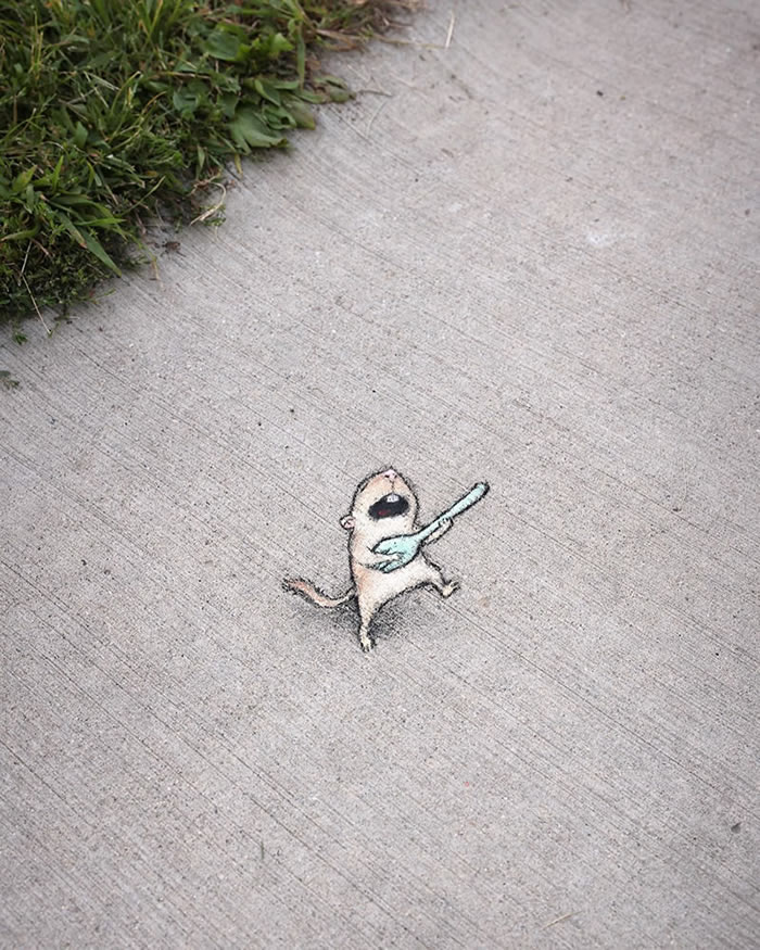 Chalk Street Art by David Zinn