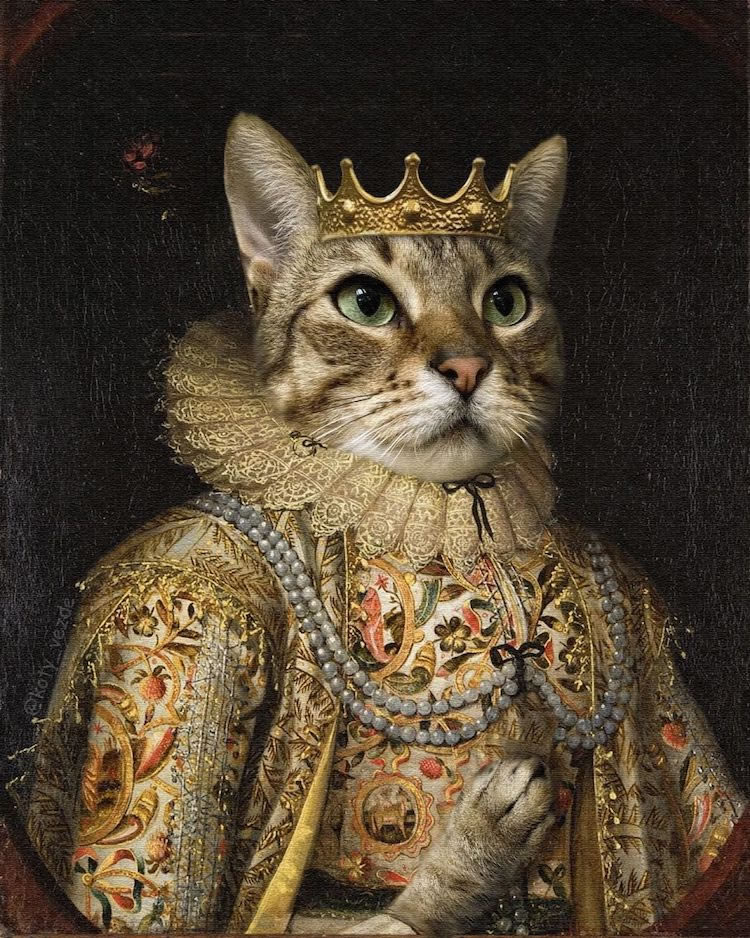 Cats Royalty Traditional Portraits By Galina Bugaevskaya