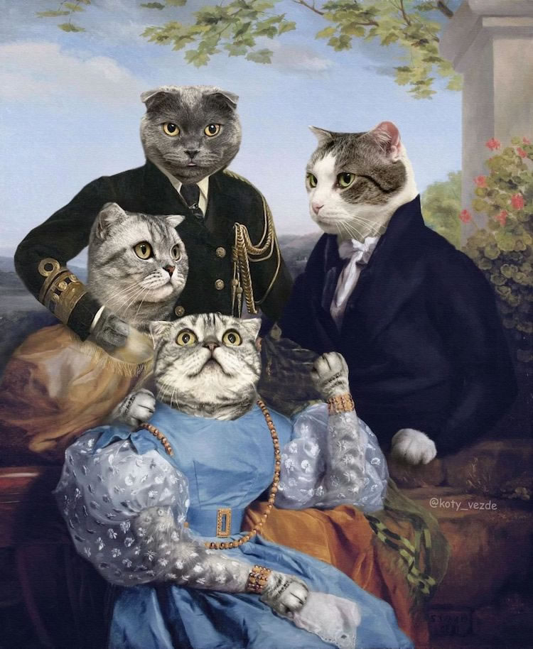 Cats Royalty Traditional Portraits By Galina Bugaevskaya