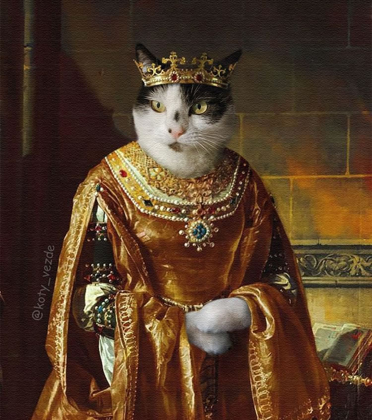 Cats Royalty Traditional Portraits By Galina Bugaevskaya