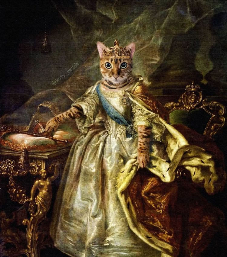 Cats Royalty Traditional Portraits By Galina Bugaevskaya