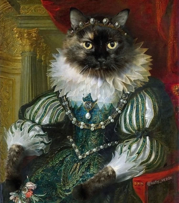 Cats Royalty Traditional Portraits By Galina Bugaevskaya