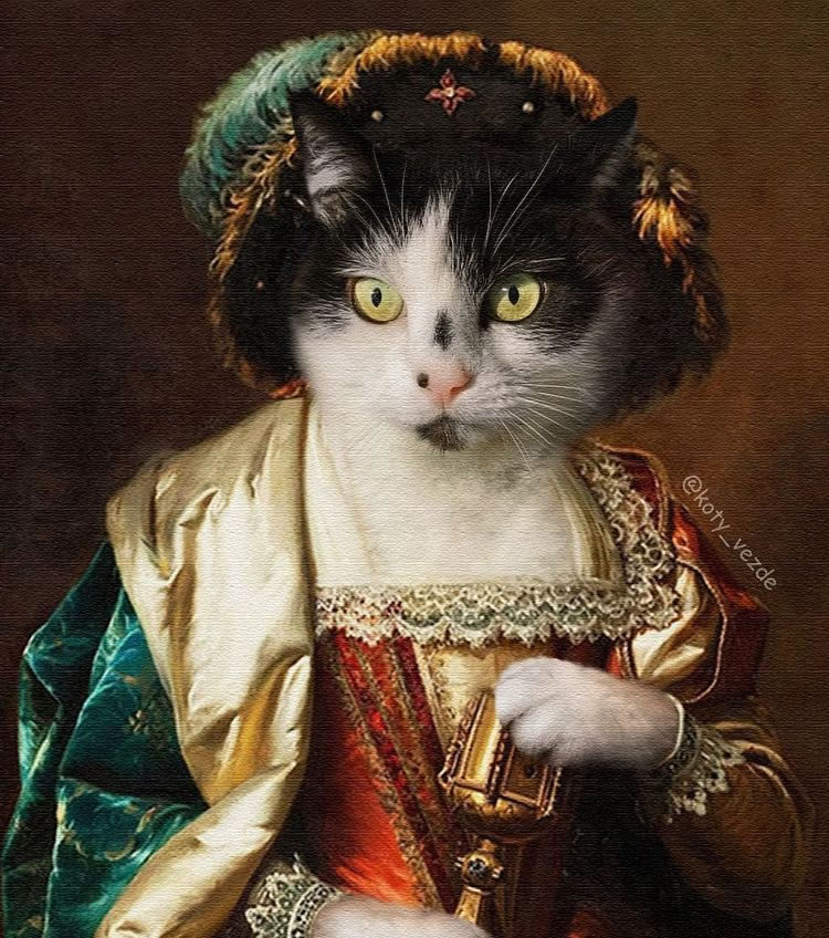 Cats Royalty Traditional Portraits By Galina Bugaevskaya