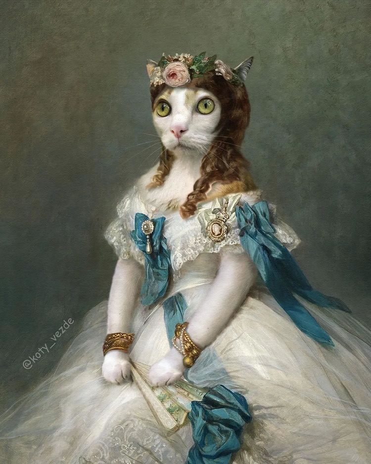 Cats Royalty Traditional Portraits By Galina Bugaevskaya