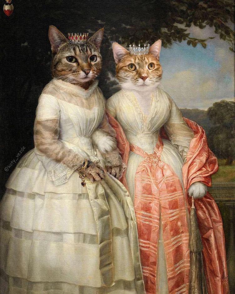 Cats Royalty Traditional Portraits By Galina Bugaevskaya