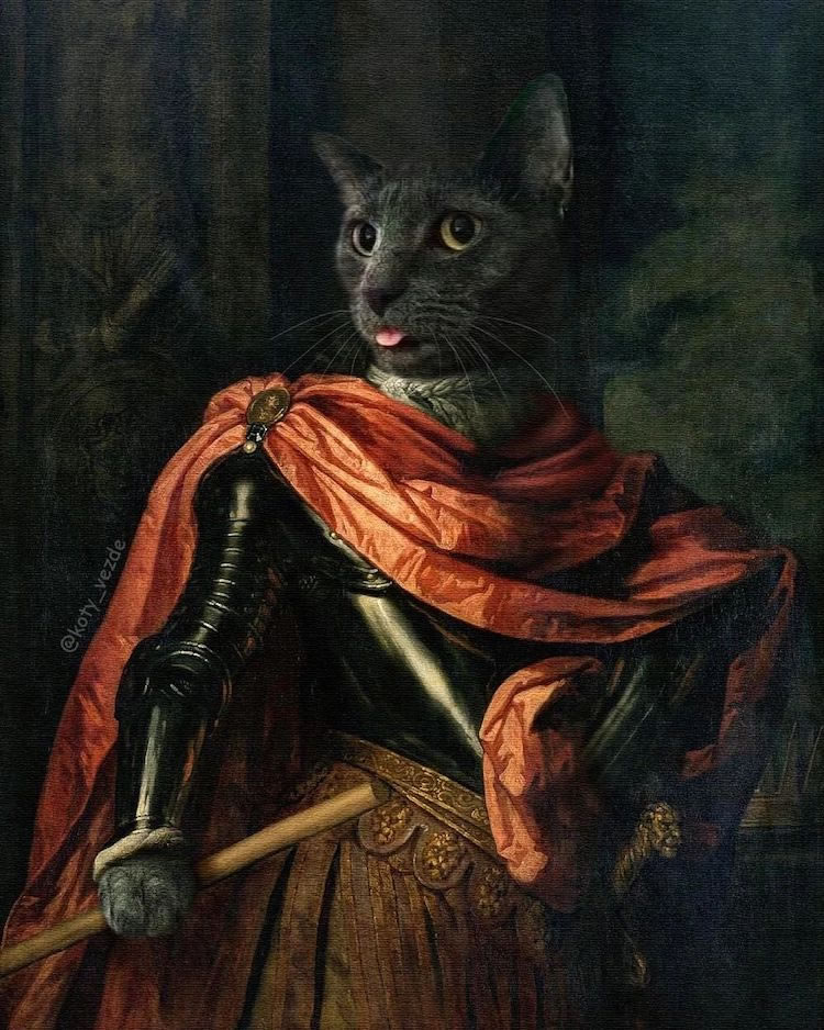 Cats Royalty Traditional Portraits By Galina Bugaevskaya