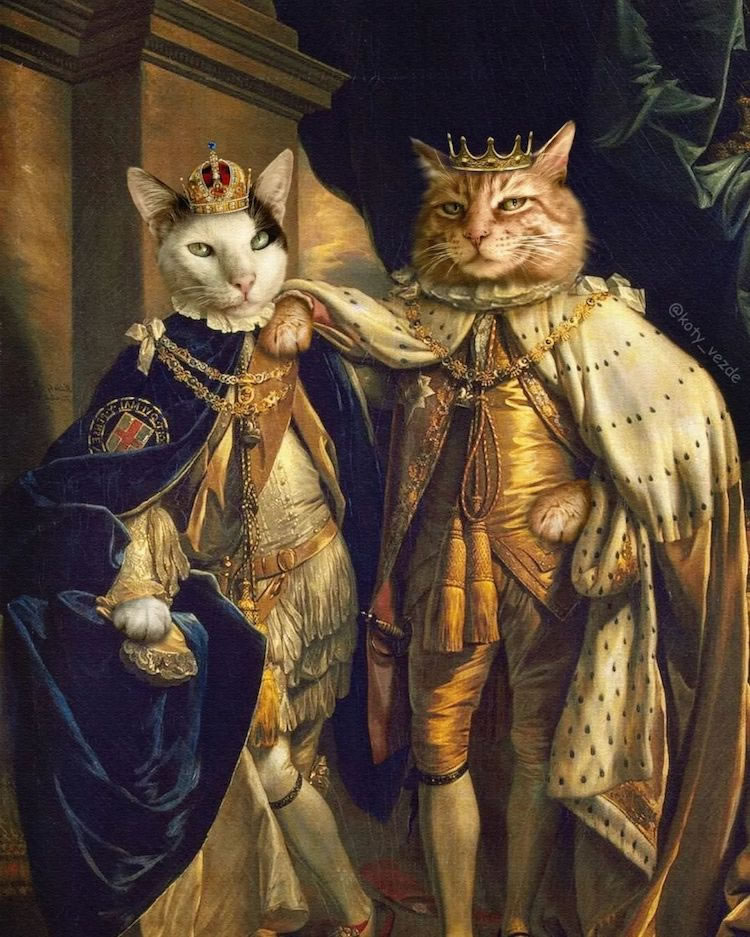 Cats Royalty Traditional Portraits By Galina Bugaevskaya