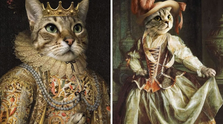 Cats Royalty Traditional Portraits By Galina Bugaevskaya