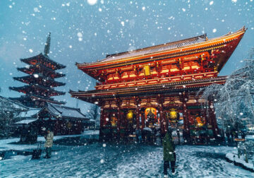 Tokyo Covered by Heavy Snow