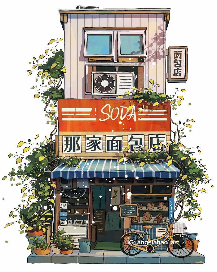 Japanese Houses Illustrations By Angela Hao