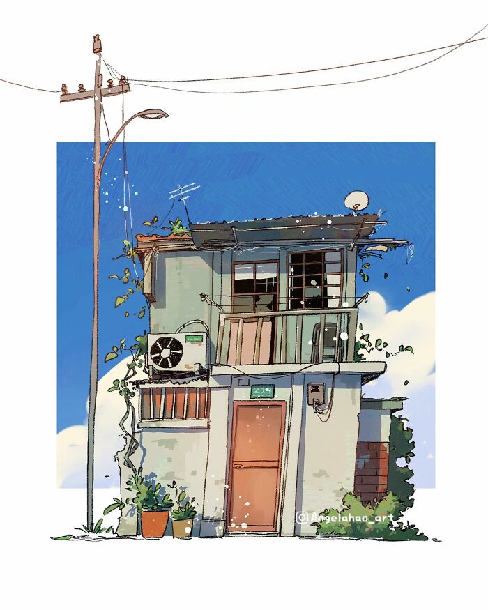 Japanese Houses Illustrations By Angela Hao