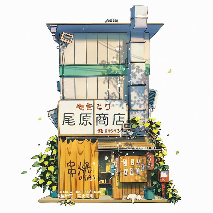 Japanese Houses Illustrations By Angela Hao