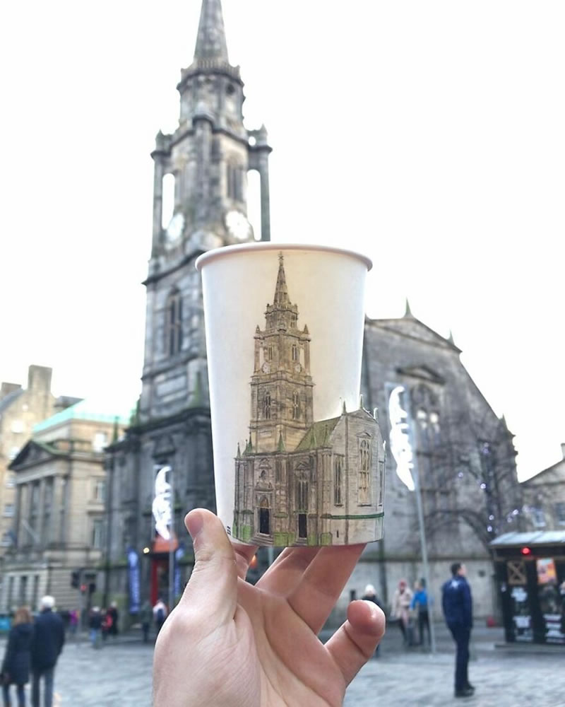 Paper Cup Illustrations By Berk Armagan