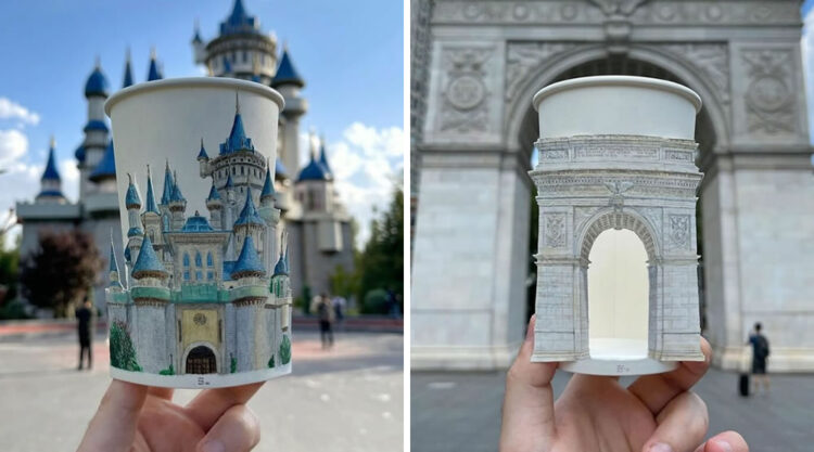 Paper Cup Illustrations By Berk Armagan